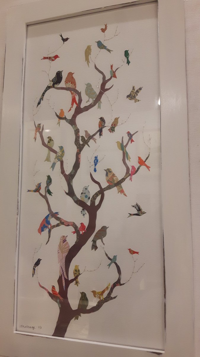 New work from Juliet Wallage! Delicate origami paper cut-out and metallic thread work in upcycled frames.