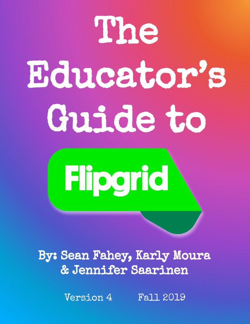 What an honor to create & share this with you all. 🤗 Its here the brand spankin’ new version 4️⃣, Educators Guide to @Flipgrid! Created with love 💚 by @snej80, @KarlyMoura & myself. Download, print, save, share this FREE ebook! #FlipgridFever Link 🔗 ➡️ bit.ly/flipgridebook