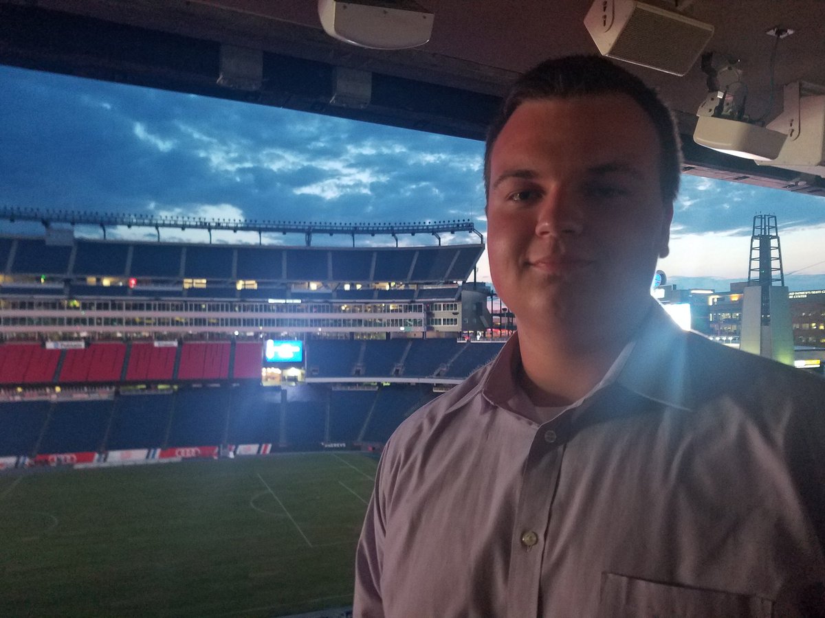 Anthony DeCosta at the Enterprise All-Scholastics banquet at Gillette Stadium.
