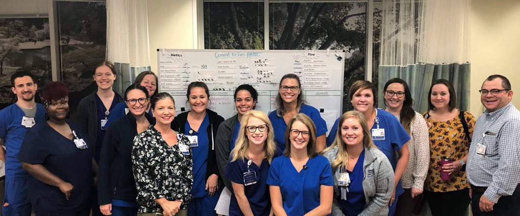 DukeCancer's tweet photo. ABMT early morning huddles serve to triage safety concerns ensuring our patients receive #CancerCareAsItShouldBe. This morning’s huddle led by Margaret. #PutMeInCoach #CommitToZero @DukeHMCT https://t.co/Leh6lGooXP