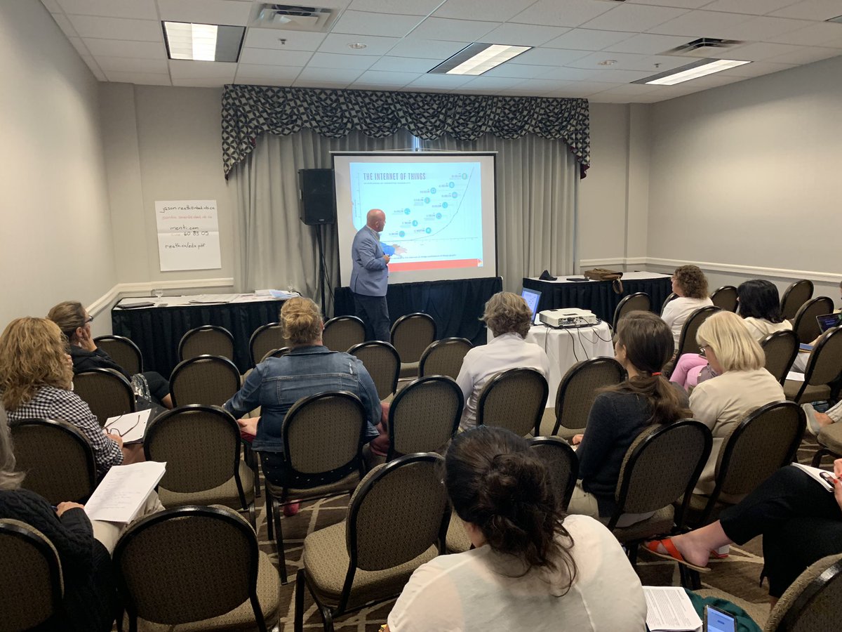 EdDesignStudios's tweet photo. Today our presenters from New Brunswick Canada (Jason Heath and Sandra Savard) give an amazing presentation on Personalizing Learning to Foster Self-Determined Learners at #EDS19 https://t.co/QENZ0BoMVC