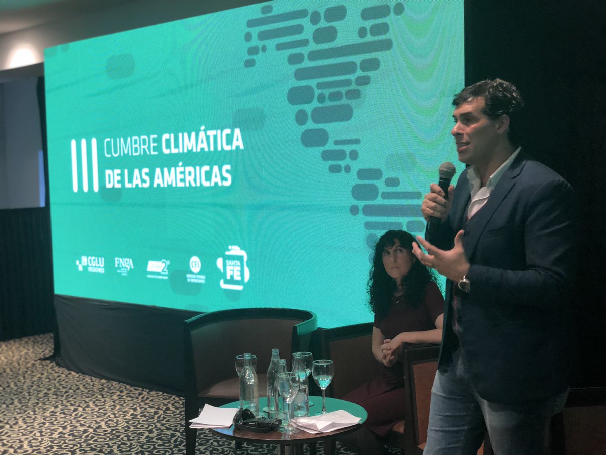 SecEEnergiaSF's tweet photo. #Ahora En la #CumbreClimática Santa Fe 🌎 @rigobisso y Sara Duffy @ClimateGroup participan del panel sobre “El proyecto de Descarbonización apoyado por la iniciativa Internacional de Clima Bosques e Noruega: el caso de Santa Fe #ExperienciaBiobus 🚌 https://t.co/f0RndUVWa7