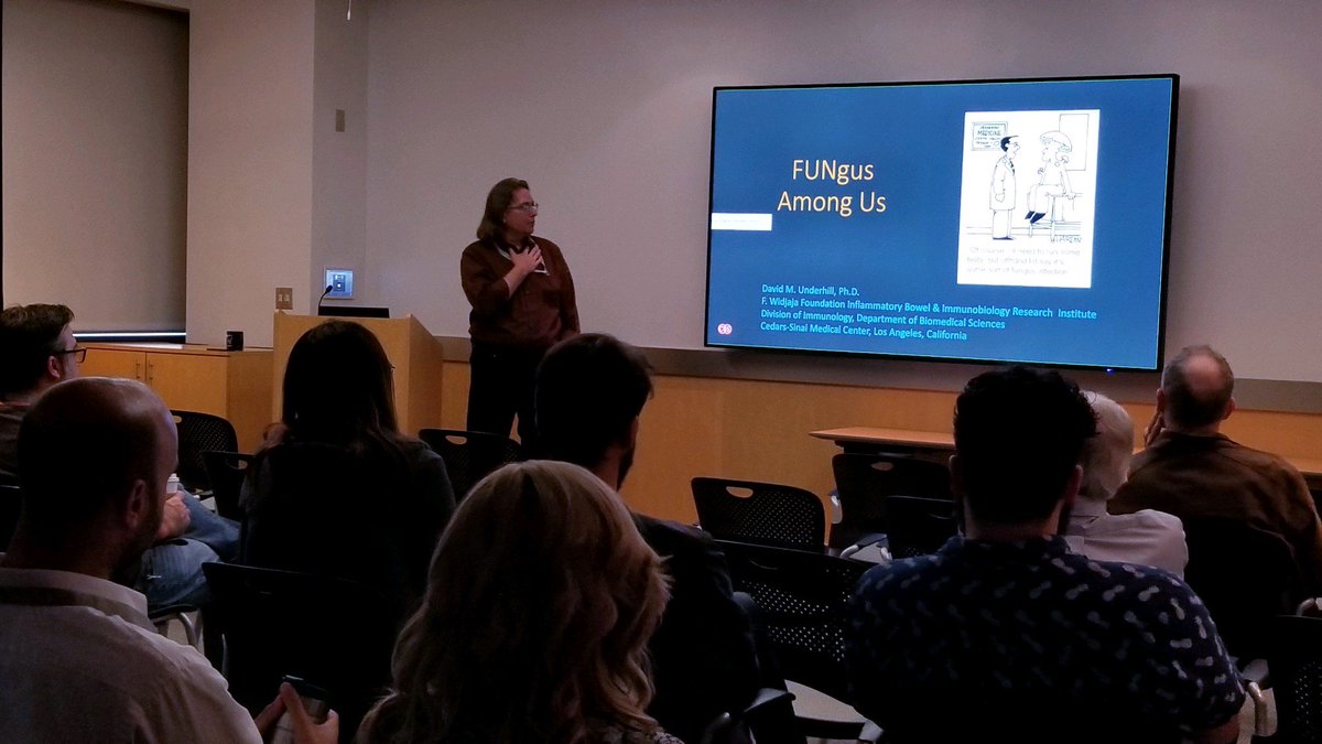 IBD at Cedars-Sinai (@ibdcedarssinai) on Twitter photo Our Fun Guy Dr. David Underhill shared the latest about fungi in #IBD at our monthly series for investigators to educate/inspire every staff member of <a href="/cedarssinai/">Cedars-Sinai</a> #IBD/MIRIAD Biobank, by showing how their work contributes to important discoveries. #weareworkingTOGETHERtocureIBD Our Fun Guy Dr. David Underhill shared the latest about fungi in #IBD at our monthly series for investigators to educate/inspire every staff member of <a href="/cedarssinai/">Cedars-Sinai</a> #IBD/MIRIAD Biobank, by showing how their work contributes to important discoveries. #weareworkingTOGETHERtocureIBD