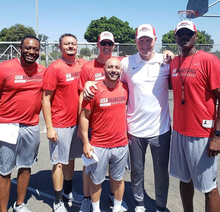 Great day with <a href="/usabasketball/">USA Basketball</a> <a href="/CreateHoops/">Eddie Perez</a> Sarkis Kara and coaches from Mater Dei, OLU, Buena Park and Irvine as well as HOFer Dream Teamer NBA legend Chris Mullin teaching hoop to underserved kids in our community. Thnx everyone!