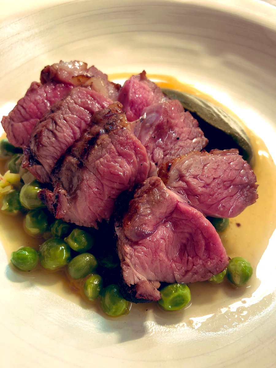 HostIlkley's tweet photo. One of our most popular dishes at the moment..

Chargrilled lamb rump, courgette, fresh peas &amp; marjoram 🐑🐑🐑
#Yorkshire #ilkley #summer https://t.co/EAKSApzZ8b