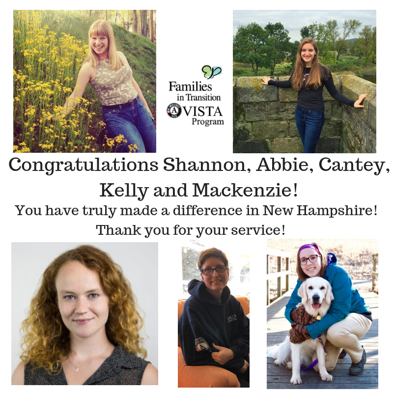 FITNHVISTA's tweet photo. Please help us in thanking Mackenzie, Abbie, Cantey, Kelly and Shannon with completing their #yearofservice! They have truly made a difference in  #NH 
#Congratulations #ServeAYear https://t.co/fDLAM5Ygr6