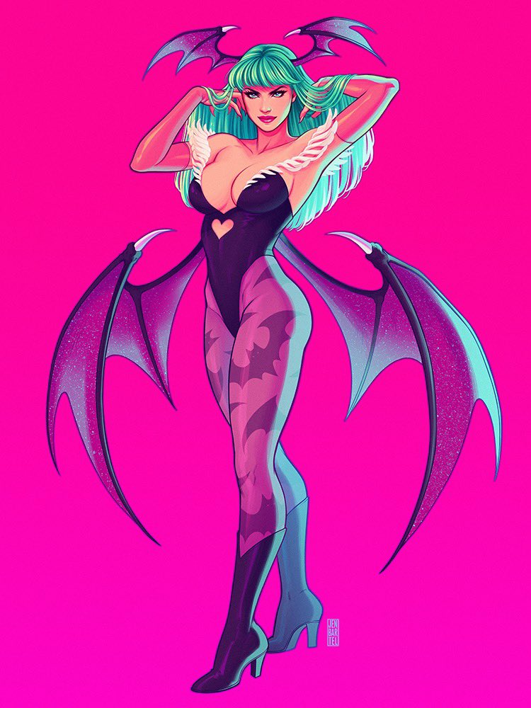 heyjenbartel's tweet photo. Morrigan 💚🦇💜 https://t.co/zu3Fc1kGPC