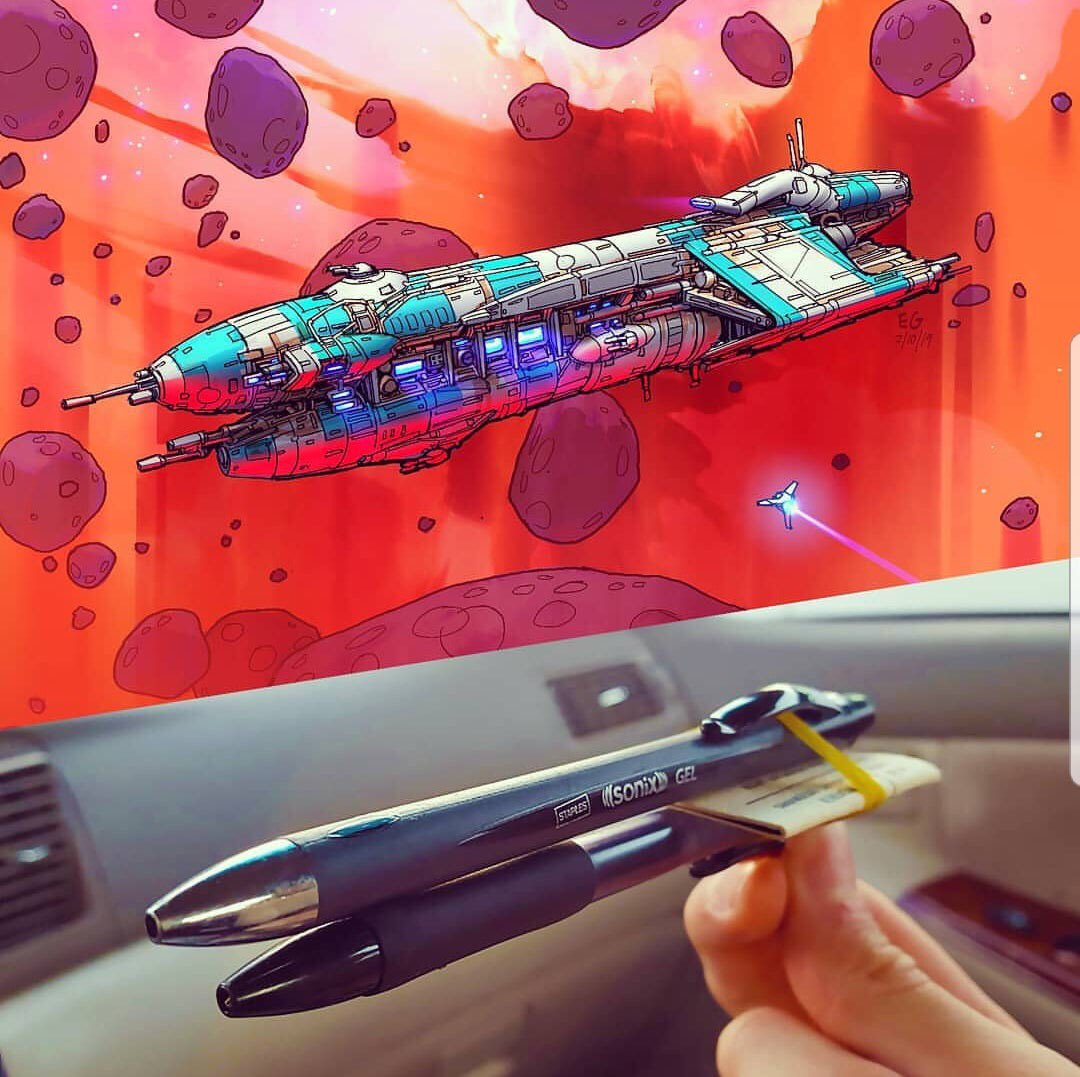 Robertluvsgames's tweet photo. r/ImaginaryStarships has to be the coolest subreddit I’ve found in long time. Highly recommend checking it out. 

Art work: @egeusz https://t.co/tU6MvndbvV