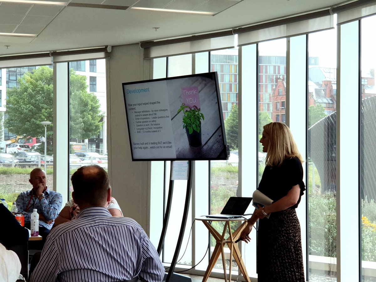LiamSylvester's tweet photo. Great session on talkback today, we have changed the wording of 'Line manager' to 'Store manager' for our food colleagues to help clarify who we are talking about in the questions 😁😁 #colleaguevoice @catherinearmst https://t.co/rUTU3NBauh