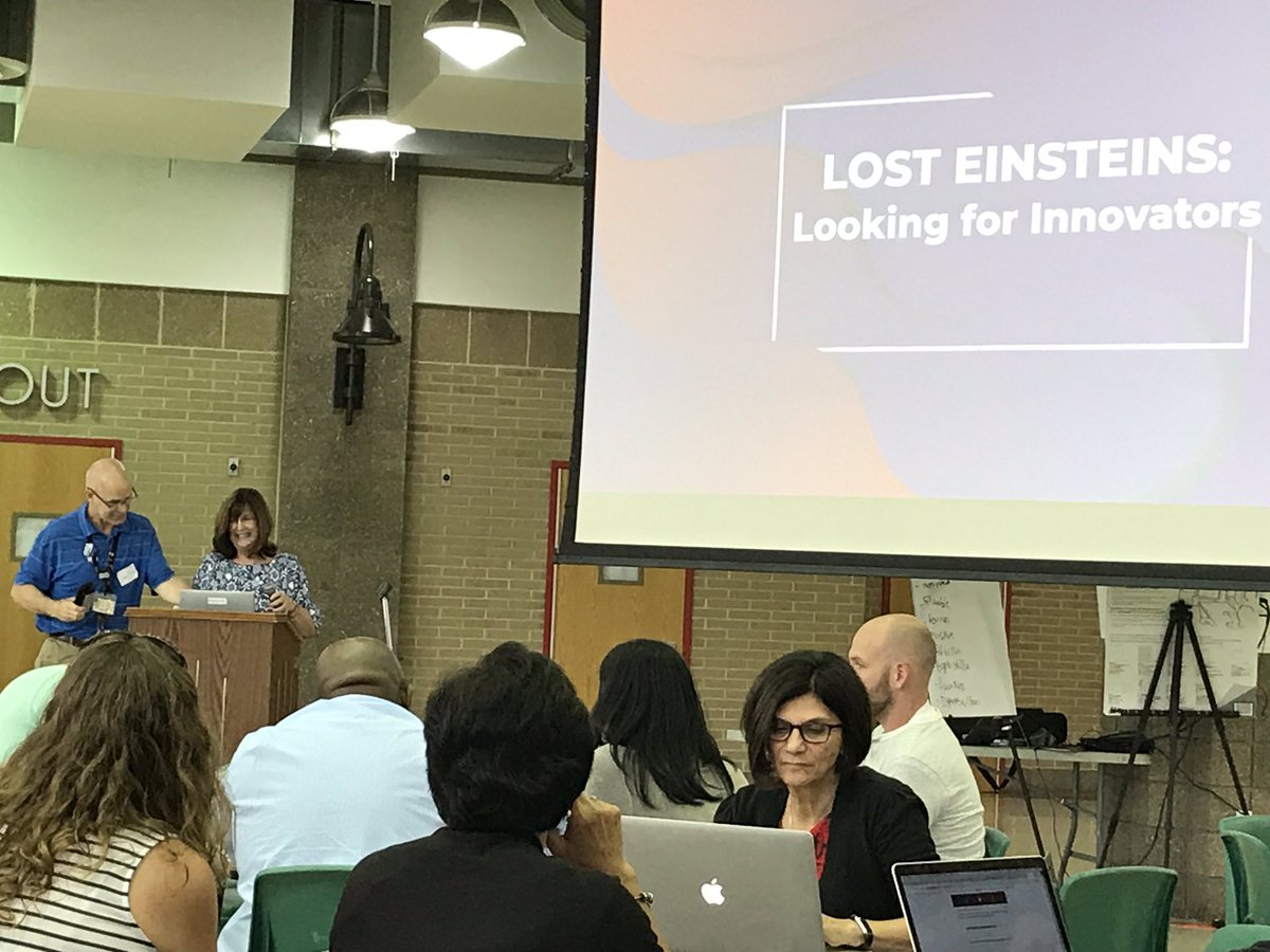 RACzyz's tweet photo. @MuziLearningLab talking about Lost Einsteins at #mercercountyLS https://t.co/3cm7LXnvb7