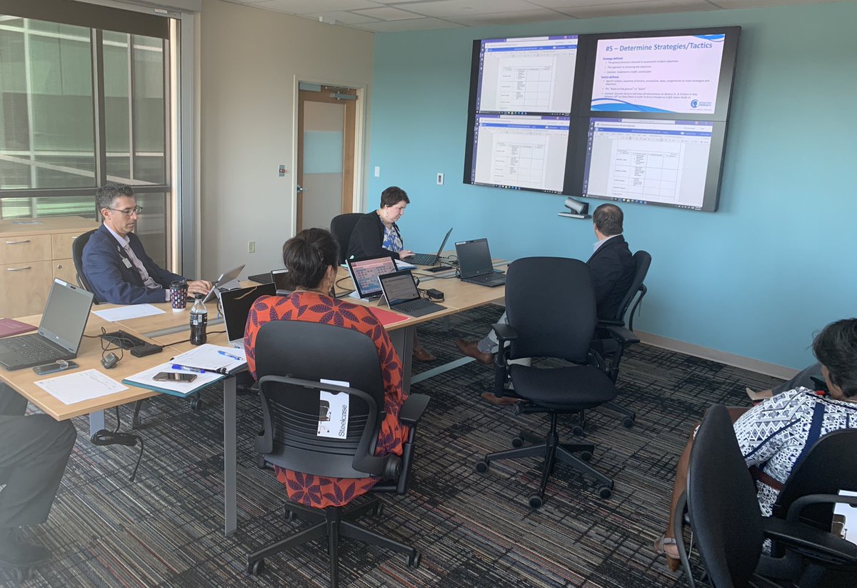 It may not be 100% complete, but the @archildrens Incident Command team just couldn’t wait any longer to try out our new command center! Excited to  conduct our first tabletop in the new space! @carrielee4213 @RyanSol77 @hilarydemillo @LeKitaTBrown13 @ToddFrostACH @amy_cress