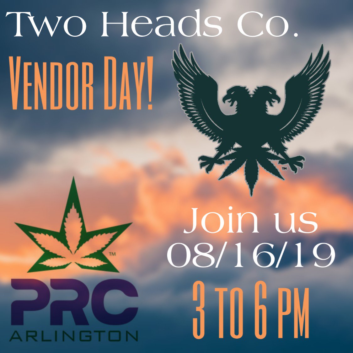 Two_Heads_Co's tweet photo. Join us TOMORROW in Arlington for a vendor day! great people and great deals! PRC, 5200 172nd St NE
F101 Arlington, WA 98223 3 to 6 PM https://t.co/w6b4YDbPoA