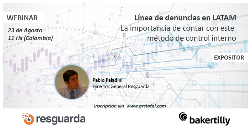 GRC_total's tweet photo. Regístrese gratis en link: https://t.co/JoxZ5pCluW

Los invitamos a participar de nuestro Webinar sobre la importancia del canal de denuncias, en el que se tratarán  temas de gran interés. https://t.co/pAd0ZRaCcM