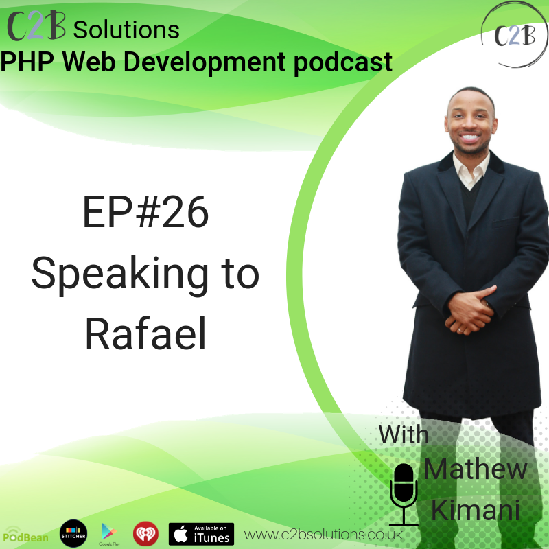 Bx3Kimani's tweet photo. Keep an eye out for the next episode of our PHP Podcast with @mattkimani This episode is Speaking to Rafael! Listen in here -> https://t.co/OO2sGIexdT
#PHP #PHPpodcast #WebDeveloper #WebDeveloperPodcast #C2BPodcast #C2BPHPpodcast #PHPwebDevelopment https://t.co/ShzZoSxF95