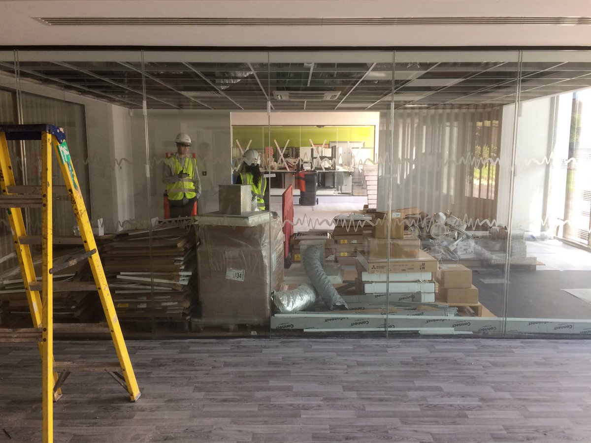 TechStaffs's tweet photo. The Smart Zone is a hive of activity! Works coming on well, these spaces will soon be a large specialist pc lab, 3D scanning space, XR dev suite, maker space and the 3 D Factory bureau! And that won’t be all! Exciting times! @StaffsUni #ProudToBeStaffs #GetInTheSmartZone https://t.co/Jj1lLS6SgJ