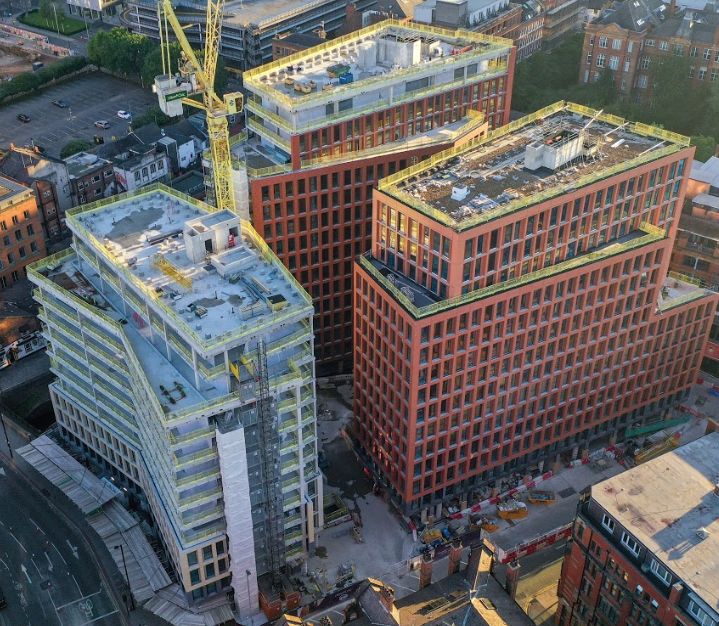 mcrnewsquare's tweet photo. Our development is coming along nicely, and looks even more stunning from the sky if we do say so ourselves! 😍🏙 #Manchester #PropertyDevelopment #ManchesterNewSquare https://t.co/66lOfEMxvH