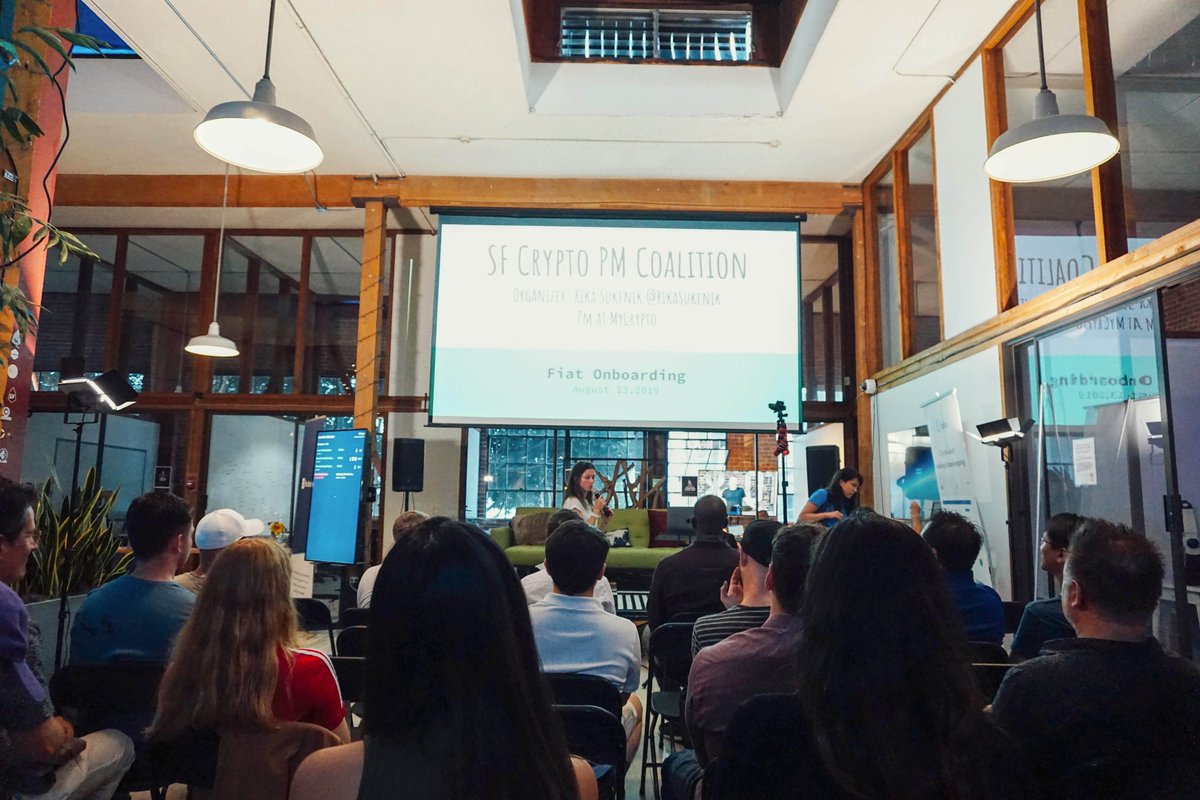 RikaGoldberg's tweet photo. After only 3 events, I'm so proud to see the @SFCryptoProduct community thrive! @amcassetti - PM at @sendwyre  -  talked all things fiat onboarding! Slides are available in the Discord channel. Come join the conversation and get involved!🚀https://t.co/QKpW3NvYZY @starfishsf https://t.co/nm7VhsFUSD