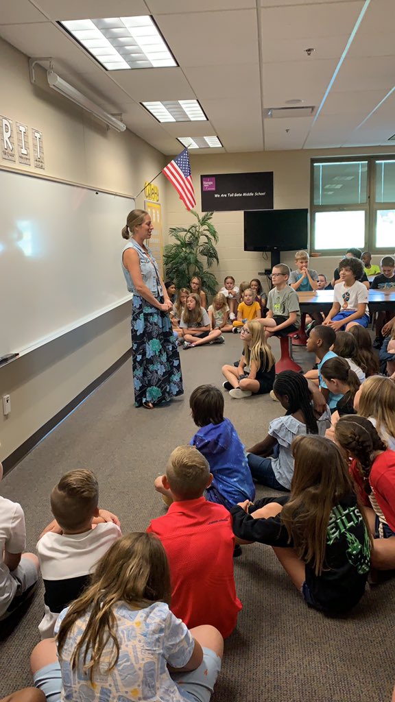 MrsEMuck's tweet photo. One of my former students is now my colleague!  What a blessing!!!  #TGMShines #PLSDproud @TollGateMiddle https://t.co/GP3babzfSi