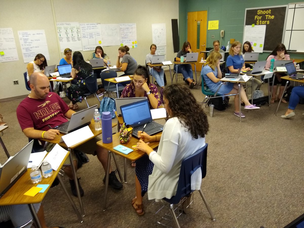 Day 3 of FYTT.  Love working with these amazing first year teachers from HCE, QCE, SBE, SDE, and SRE. <a href="/OnslowSchools/">Onslow County Schools</a>