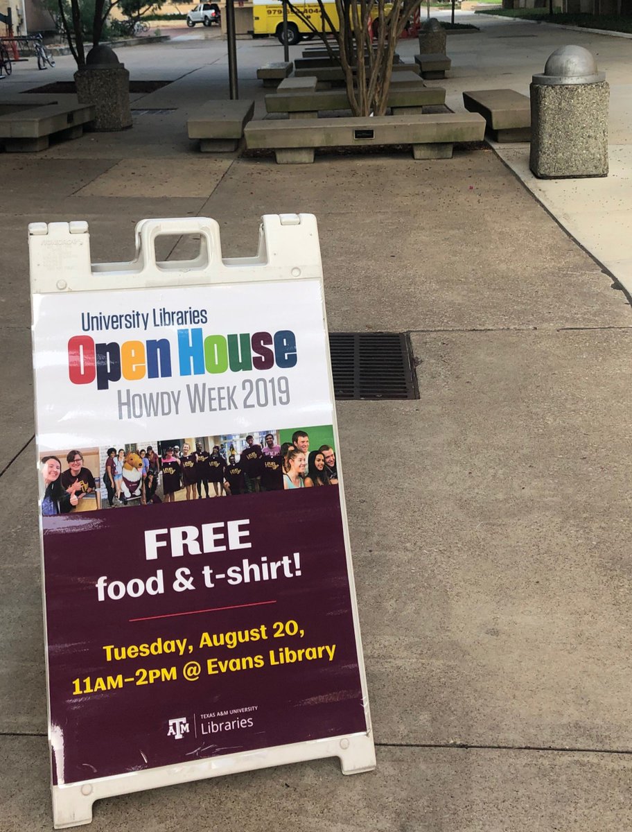tamulibraries's tweet photo. Our Open House is just a few days away & we would love to see you there! The event gives students a chance to learn about everything The Libraries offer! #TAMULibraries #HowdyWeek https://t.co/fzvvWbhJG5