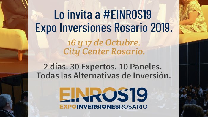 Pines_SA's tweet photo. Desde @Pines_SA vamos a estar participando del evento de #EINROIS19 realizarse el día 16 y 17 de Octubre en Rosario , los invitamos a conocer nuestras soluciones en nuestro Stand!
#finanzas #inversiones #sistemas https://t.co/1OWdJgS36p