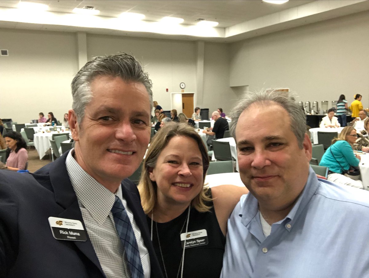WSU_Provost's tweet photo. I crashed the ⁦⁦@WichitaState⁩ #wsuarc19 conference today. I found tons of faculty ready to learn about new teaching techniques! #Classes start Monday! #wsunow https://t.co/SfyS6tZ5sh