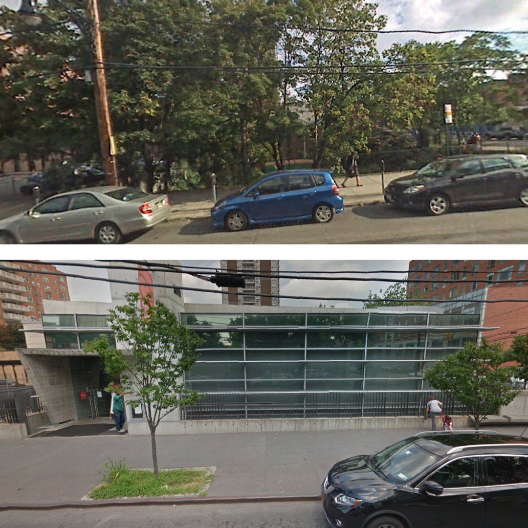 Today's low effort #tbt is when we were an ominous empty lot. Thankfully, the library we know it as today moved across the street and is now using the former lot. #throwbackthursday