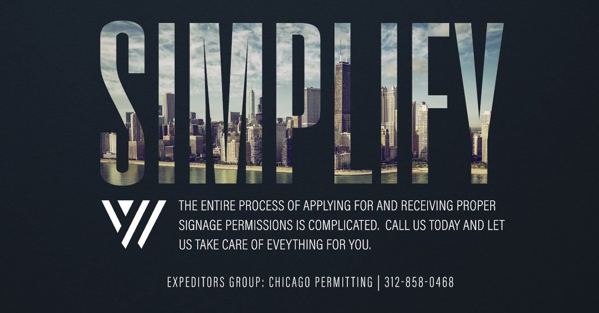 CHIPermitting's tweet photo. Never thought you’d receive a citation or fee due to signage? The entire process of applying for and receiving proper signage permissions is complicated; call Expeditors Group to ensure everything goes smoothly the first time: (312) 858-0468. #ChicagoPermitting #ExpeditorsGroup https://t.co/QJgjHgrzm4