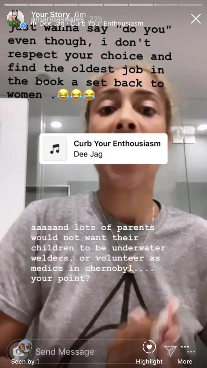 i didn't even know who <a href="/amandaseales/">Amanda Seales 🇬🇩✊🏾</a> was until listening to her rant this morning. why is dick sucking always the butt end of jokes? Can she talk shit about exploited farmers or scientists studying ebola next? iduno... #shaming #mysogyny #secondwavefeminists