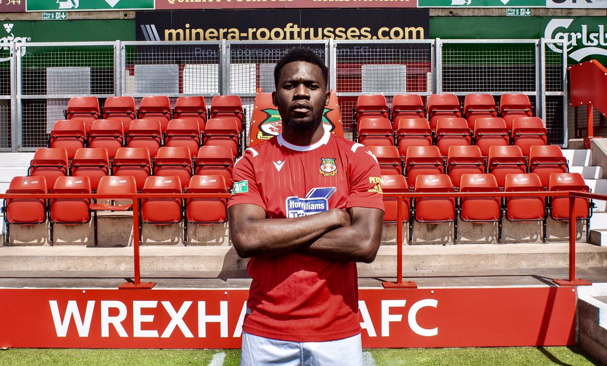 Wrexham_AFC's tweet photo. CLUB NEWS | Mike Fondop leaves Wrexham AFC by mutual consent. 

Details 👉🏻 https://t.co/9TanihQbbG

🔴⚪️ #WxmAFC https://t.co/SBgnBWRl7u