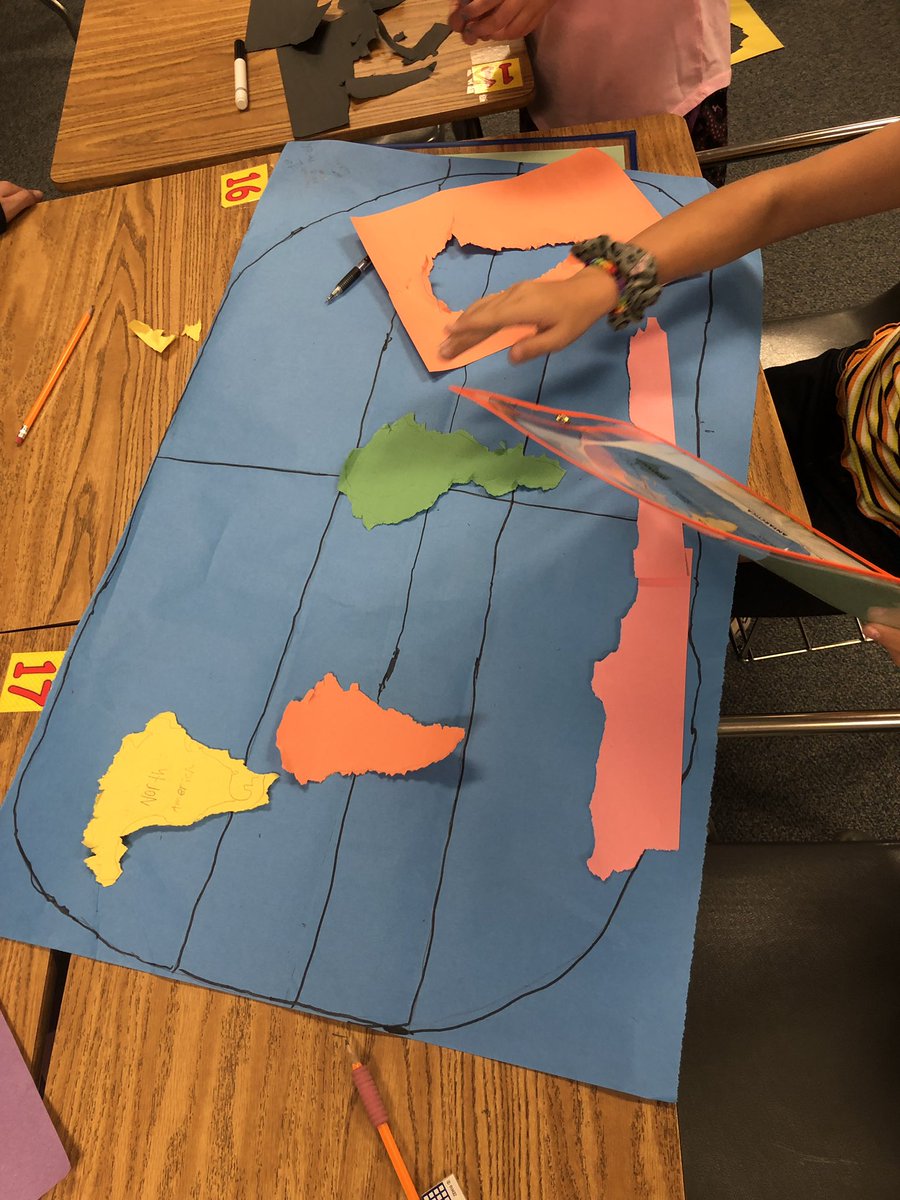 AMSssACE's tweet photo. Tear-a-continent. Hands on group activity to get the year started!! @ams6SS #ActonMS https://t.co/54rvZinAlq