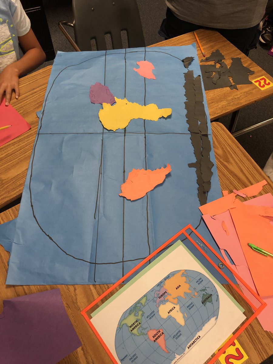 AMSssACE's tweet photo. Tear-a-continent. Hands on group activity to get the year started!! @ams6SS #ActonMS https://t.co/54rvZinAlq