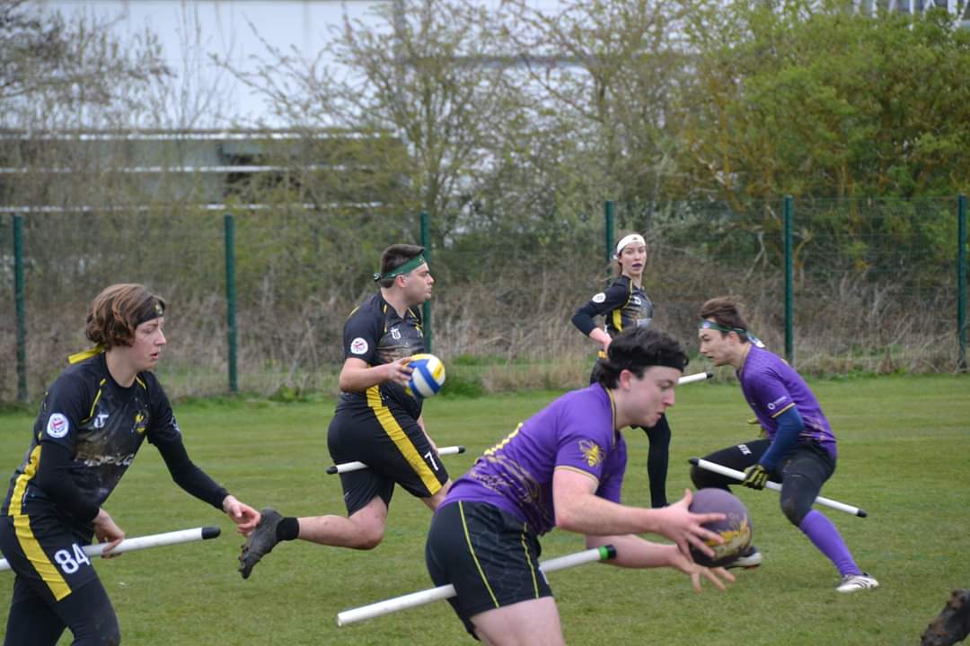 How else could you celebrate #alevelresults2019 <a href="/uniofleicester/">University of Leicester</a> other than trying #quidditch full contact and full of fun!⚡#HelloLeicester @UoLActivities