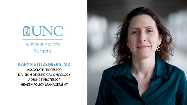 UNCSurgery's tweet photo. Dr. Karyn Stitzenberg, Associate Professor of Surgery discusses what her goals are when she sits down with a patient for the first time and how the team works together to put our patients at ease. Watch video now...https://t.co/30LVJfWQ0p | @kibbemr | @UNC_SOM | @UNC_Lineberger https://t.co/C7tOpnqrS1
