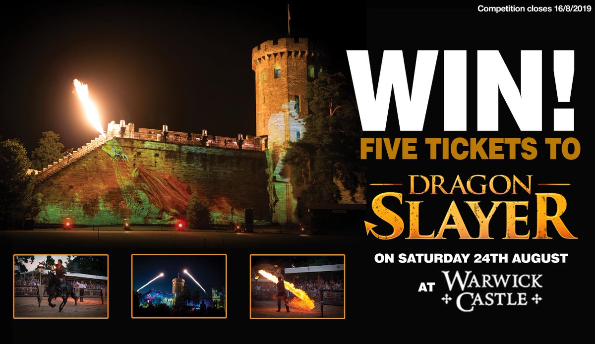 LAST CHANCE TO #WIN!

Five tickets to Dragon Slayer at <a href="/WarwickCastle/">Warwick Castle</a> on 24 August.

FOLLOW + RT before MIDNIGHT tonight for your chance to win!