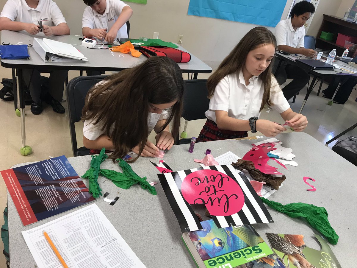 kperez919's tweet photo. STEM(M) class was challenged to create their name in 3D with only the materials provided, a bunch of random items. #wearestlukes #morethanaschool #stemm https://t.co/vuDY4CAuf2