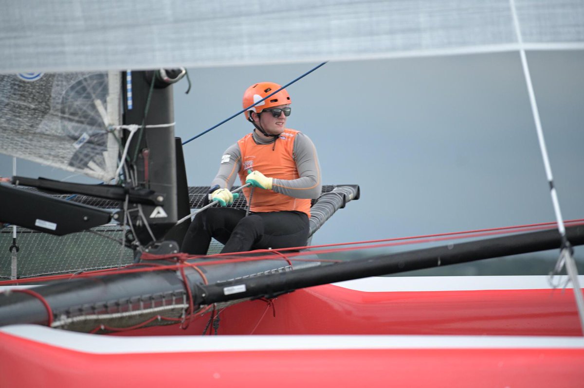 m32Official's tweet photo. Karlsson Racing Team is skippered by Swede Anton Karlsson who is just 17-years-old.
The boat has been lent to Karlsson by popular Swedish match racer Johnie Berntsson for whom he has crewed since he was 13 years old. #nextgeneration #m32 #M32world https://t.co/QkdzX4anIy