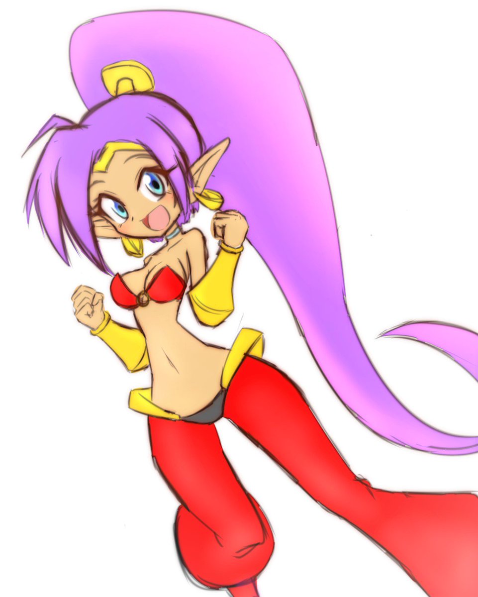 少しずつ情報が出てきて楽しみなので描いた！
#Shantae　#Shantae5