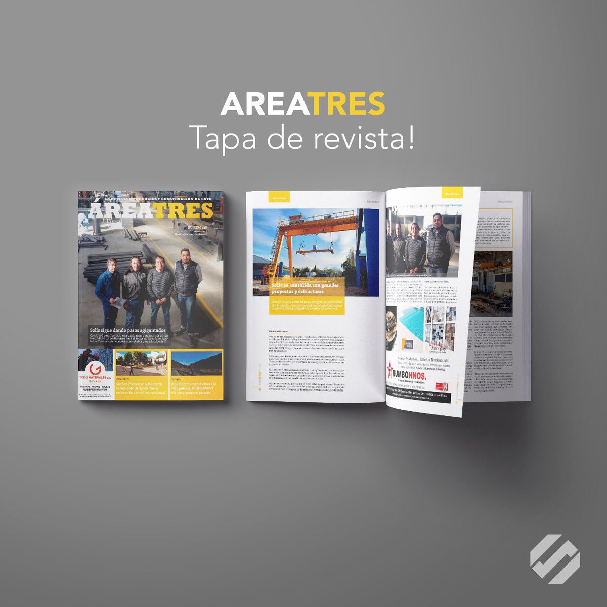 imsolissa's tweet photo. Entrevista para la revista AREATRES, link de la nota:
https://t.co/Ny1U4FU6wl
#revista #areatres #solissa #industria #matalurgica #pyme https://t.co/MXBN6YAGnZ