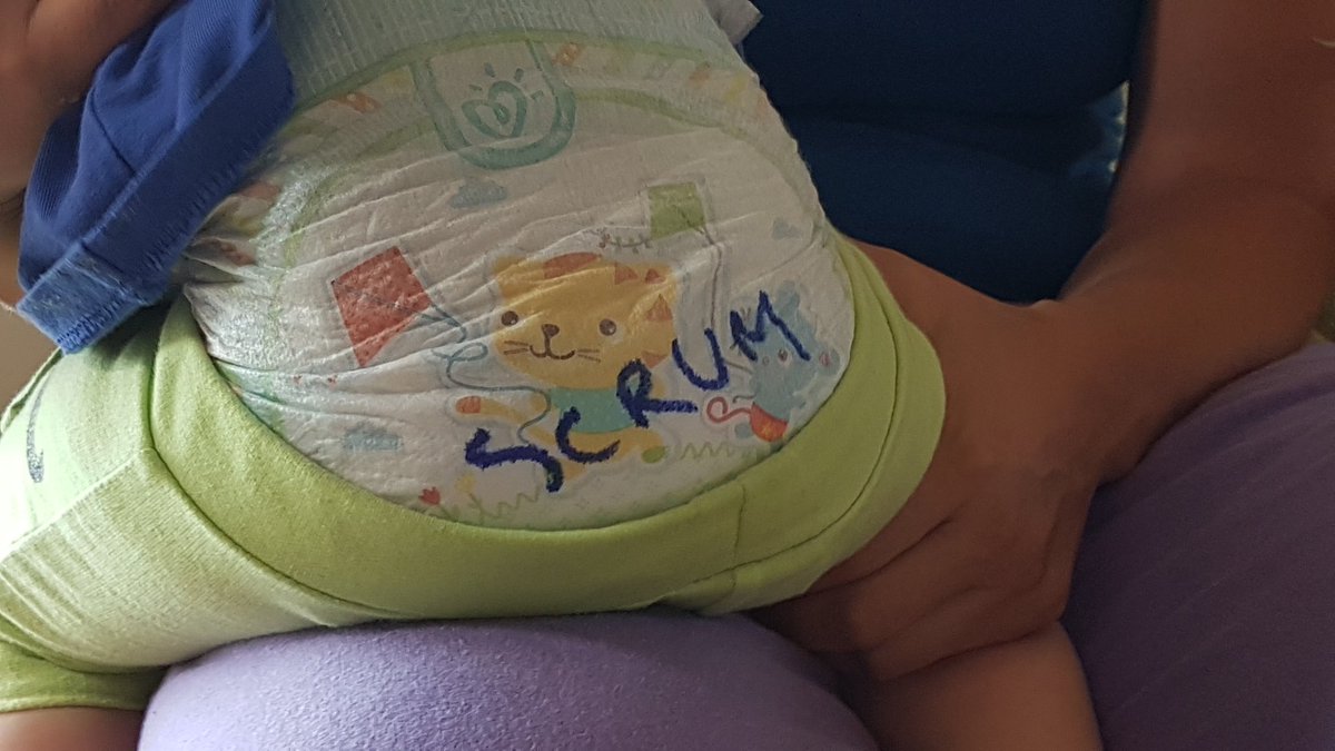 AgileCrete's tweet photo. Many people claim "we do scrum".
In most cases, they continue with "but ..." and their own variations on #Scrum.
Over time, this became known as #scrumBut.
One of our participants came up with this visualization for that, called: #scrumButt !!
#familyFriendly #unconference https://t.co/ZdeDwJx98B
