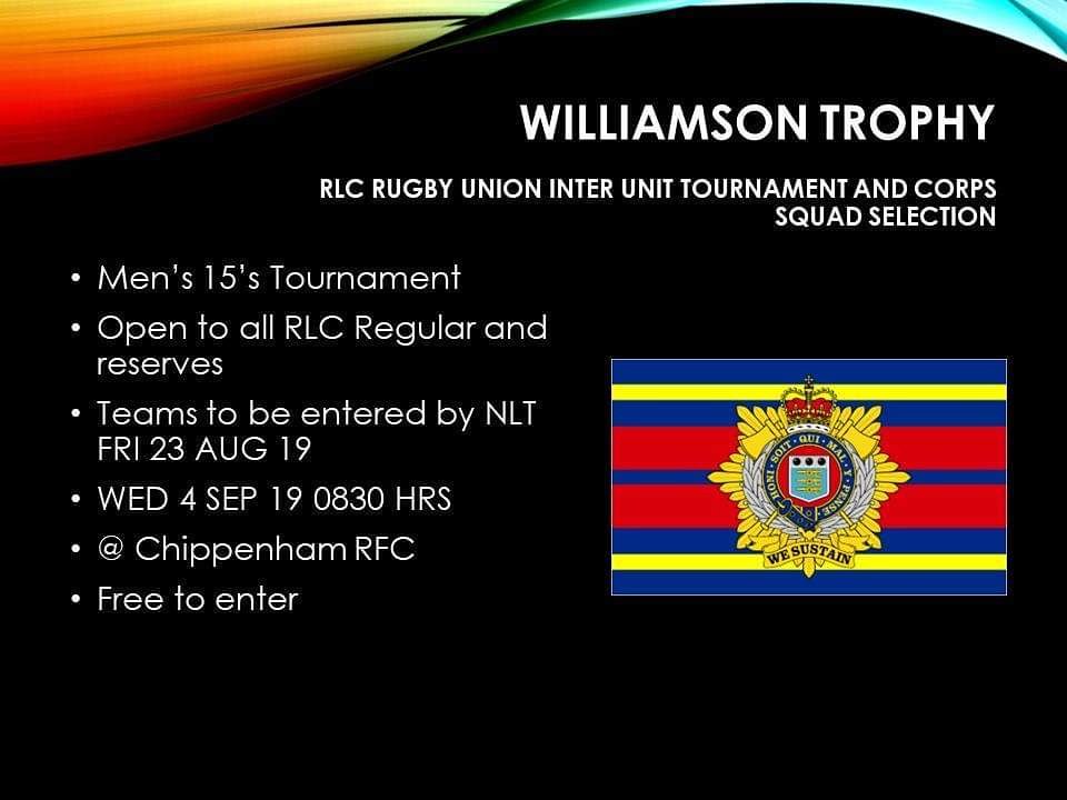 RLCRugbyUnion's tweet photo. #biggerisbetter #williamsontrophy #wearetherlc #rlc #rlcrugbyunion #rugbyunion🏉 #rugbyUnion #rugby #tournament #rugby #selection #potd #chippenham #rugbytournament #team #rugby15s #forces #fitness #fitfam #sport #igersworldwide #fitness #armyrugby https://t.co/AJAy0DAfPM