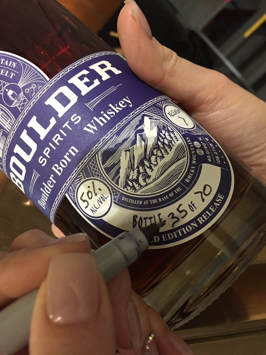Limited Bourbon Release Alert! Save the Date! Just 70 numbered bottles will be available on Fri, Aug 23rd, only at the Distillery! Aged for 3 years in a 15 gallon virgin American oak barrel, this 100 proof, 50% abv bourbon tastes like a whiskey twice its age. #whiskey #boulder