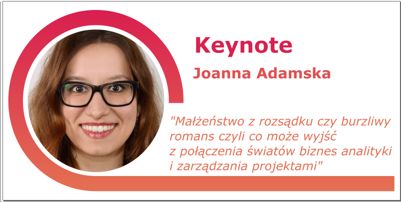 A oto nasz drugi Keynote - Joanna Adamska❗️🎉

Podczas swojego wykładu opowie nam, jakie kompetencje i umiejętności są wspólne dla kierowników projektów i biznes analityków, gdzie się one różnią oraz wzajemnie uzupełniają.

 ➡️ ZAREJESTRUJ SIĘ: request2019.syskonf.pl/rejestracja