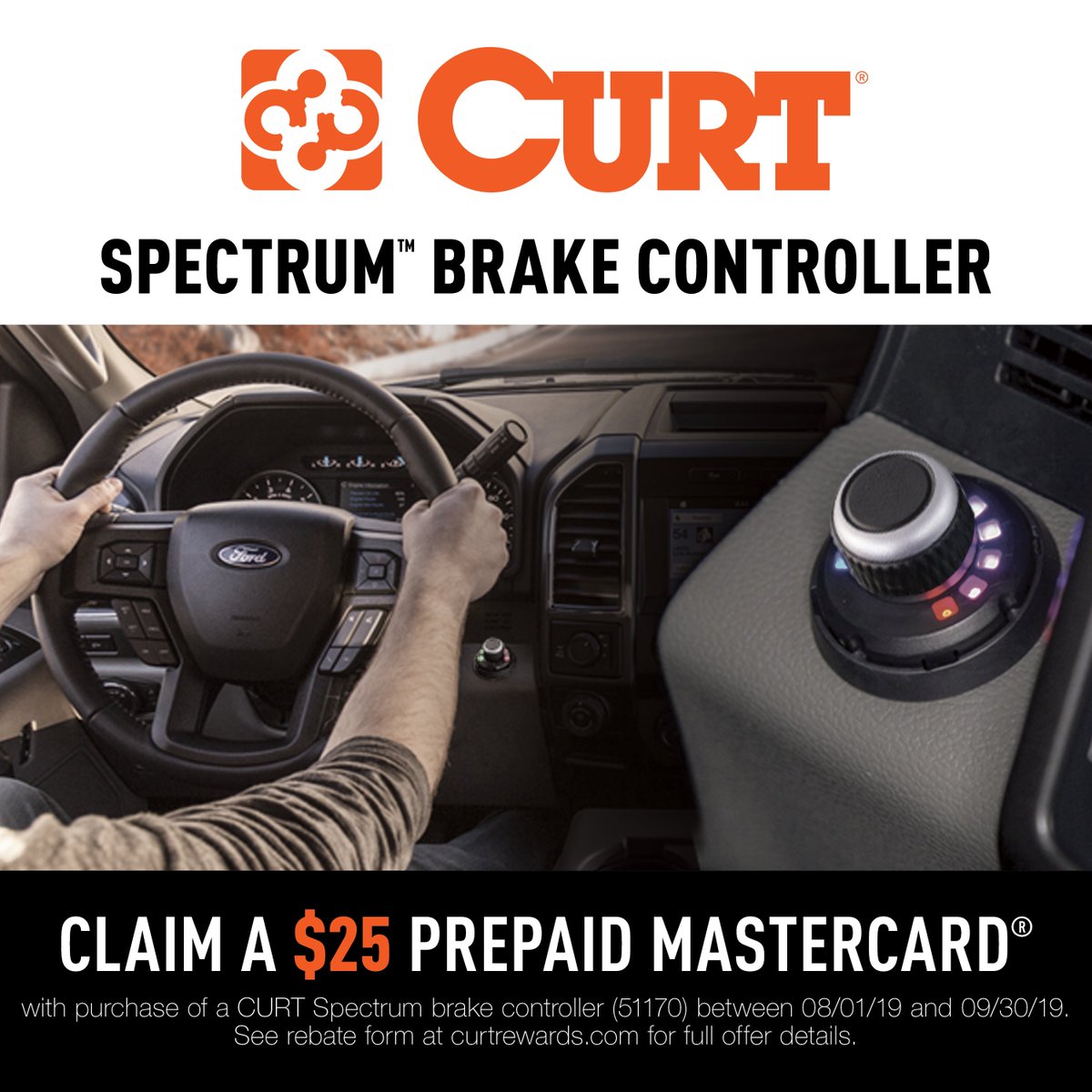 CURTMFG's tweet image. The CURT Spectrum trailer brake controller gives you precise braking operation in an extremely simple and subtle design. This allows for an OE look and feel to be maintained inside the cab of your vehicle.
Learn more &amp;gt; bit.ly/2GOeSf2

#brakecontroller #spectrum #CURT