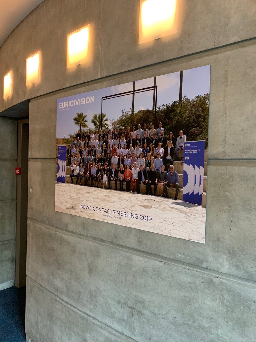 An honor for ⁦<a href="/cybc_com_cy/">RIKNEWS</a>⁩ This is the first picture you see when you enter the ⁦<a href="/EBU_HQ/">EBU</a>⁩ newsroom building. From this year’s EBU Contacts Meeting in Limassol. ⁦<a href="/Petrides_C/">ConstantinosPetrides</a>⁩ ⁦<a href="/Christodulides/">NikosChristodoulides</a>⁩ ⁦<a href="/AFrangos/">Andreas Frangos</a>⁩ ⁦<a href="/mmaratheftis/">Michael Maratheftis</a>⁩ ⁦<a href="/luisjimr/">Luis Jimenez</a>⁩