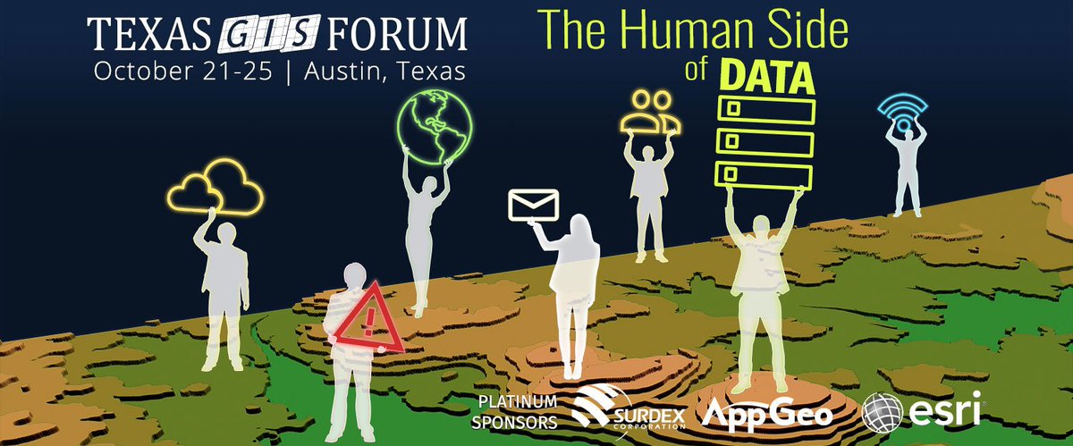 For over three decades, the <a href="/TNRIS/">TNRIS</a> Texas GIS Forum has been the can't-miss event for the statewide #GIS community. Hear about the latest advancements in the private &amp; public sector &amp; take the opportunity to touch base w/ colleagues &amp; make new connections. tnris.org/texas-gis-foru…