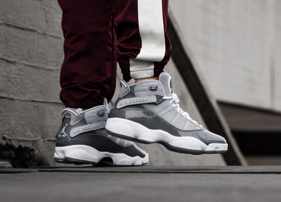 grey and white jordan 6 rings