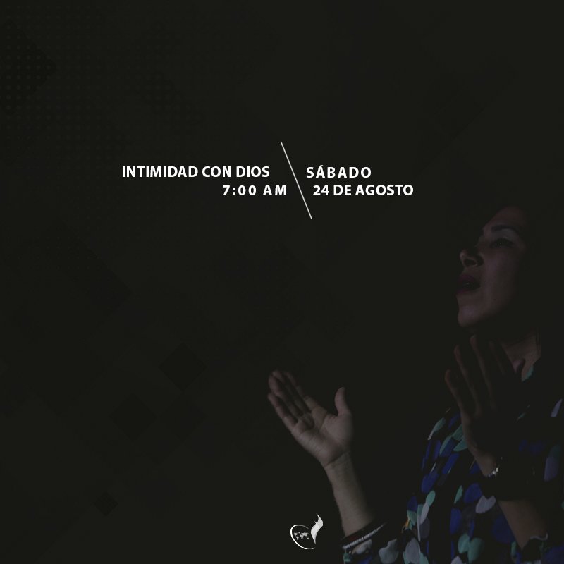 luzypazorg's tweet photo. ¡Se acerca nuestra Intimidad con Dios! El 24 de agosto vivirás un tiempo extraordinario en el que Dios hablará directo a tu corazón. ¡No puedes perdértela! Si todavía no has hecho el preparando, te informamos que este sábado 17 de agosto es el último. [1/3] #SomosLuzyPaz https://t.co/v2PjWsDwwi