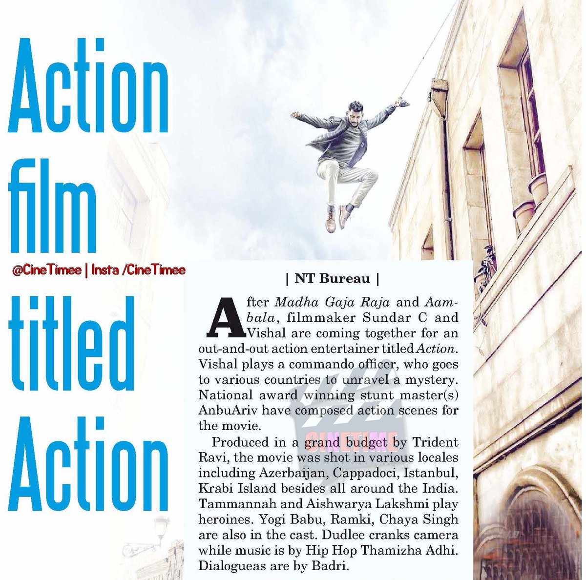 CineTimee's tweet photo. Action Film Titled Action - NT !
#ActionSecondLook ! #ஆக்ஷன் ! #Action !
#RRavindran ! #CineTimee ! https://t.co/kBFl04ivoZ