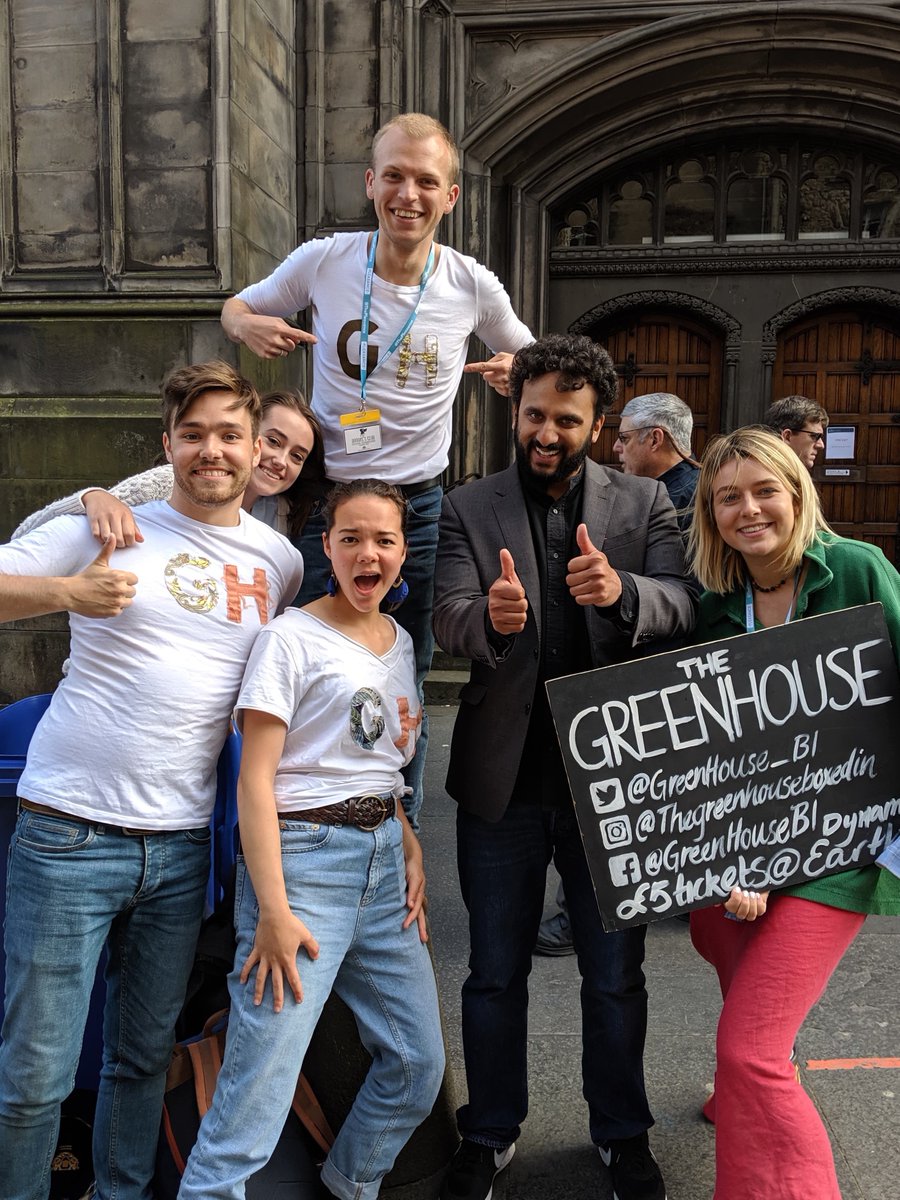 The Greenhouse Theatre (@theghtheatre) on Twitter photo Can you tell how excited we were to meet <a href="/MrNishKumar/">Nish Kumar</a> on The Mile? Thanks so much for talking to us about our little venue (<a href="/edfringe/">Edinburgh Festival Fringe</a>'s first zero-waste venue!) Sad you couldn't make one of our shows, but we hope you enjoyed your time in Edinburgh! #MakeYourFringe #QuickFlyer Can you tell how excited we were to meet <a href="/MrNishKumar/">Nish Kumar</a> on The Mile? Thanks so much for talking to us about our little venue (<a href="/edfringe/">Edinburgh Festival Fringe</a>'s first zero-waste venue!) Sad you couldn't make one of our shows, but we hope you enjoyed your time in Edinburgh! #MakeYourFringe #QuickFlyer